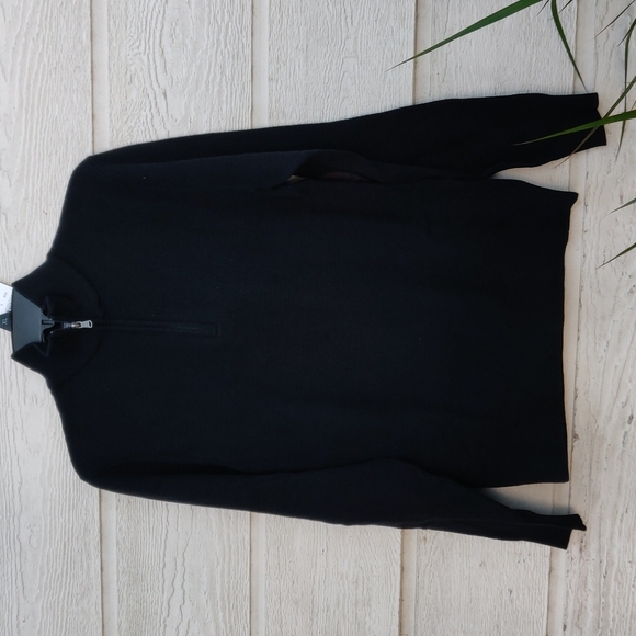 Michael kors 1/4 quarter zip pullover sweater size S color black - Picture 2 of 10